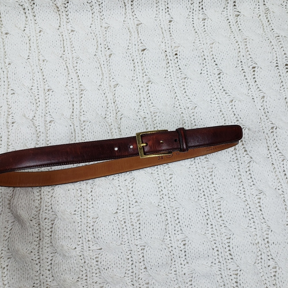 TRAFALGAR | Cortina Mens Brown Leather Belt Sz 34"